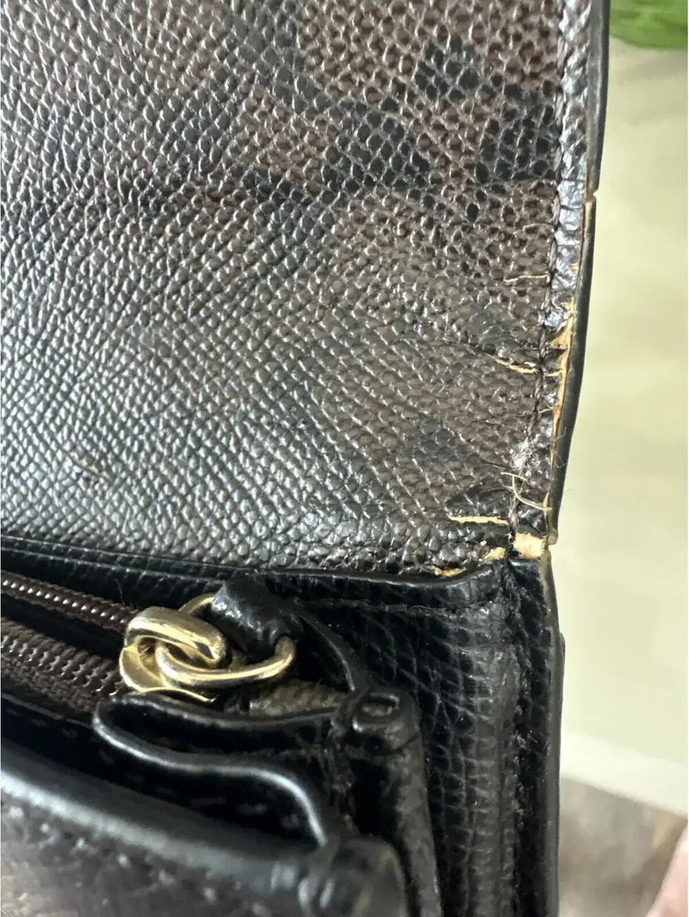 Coach Black Leather Continental Wallet Purse Ladies Vintage